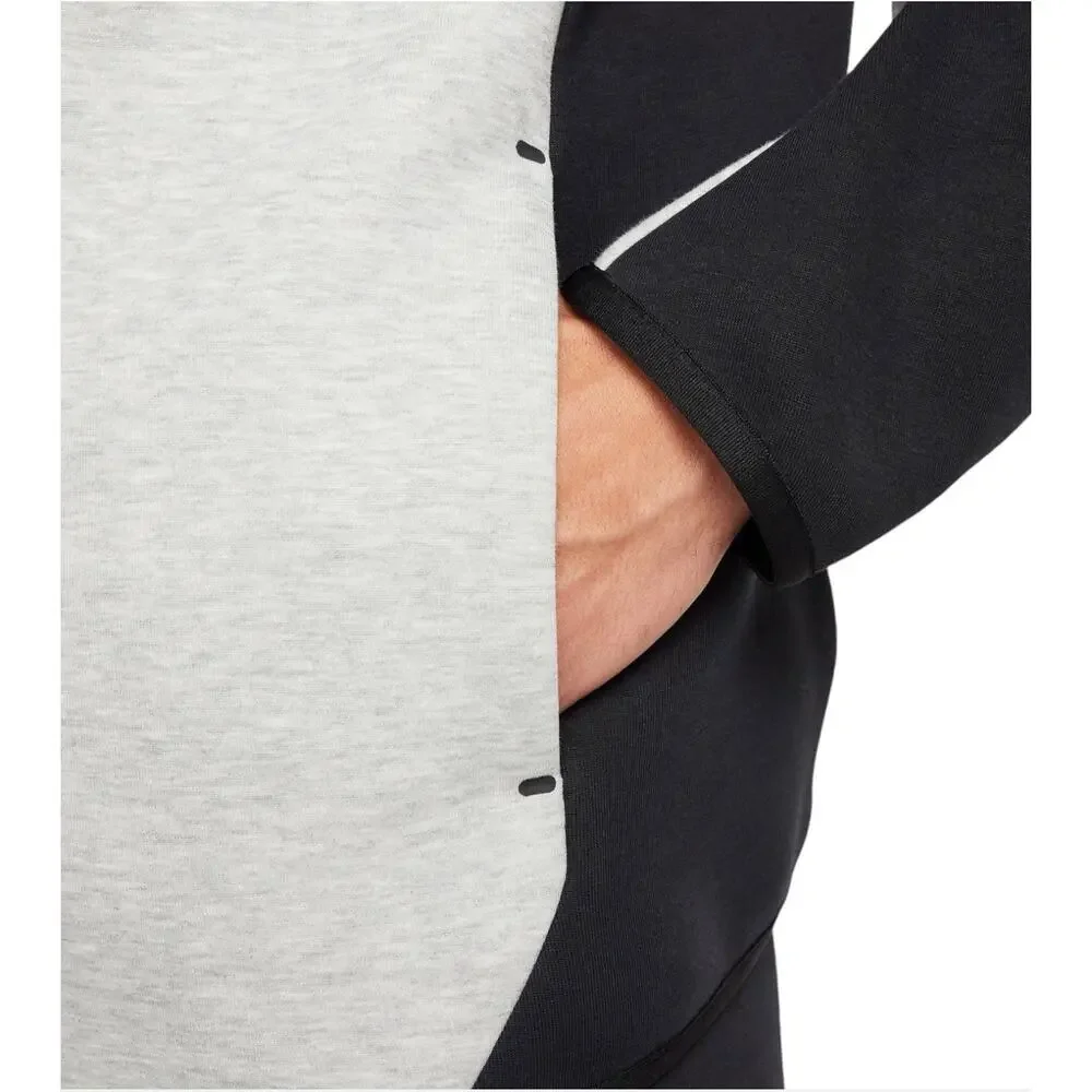Size 2XL Men's Tech Fleece Full-Zip Windrunner Hoodie Black/Grey HV0949-011